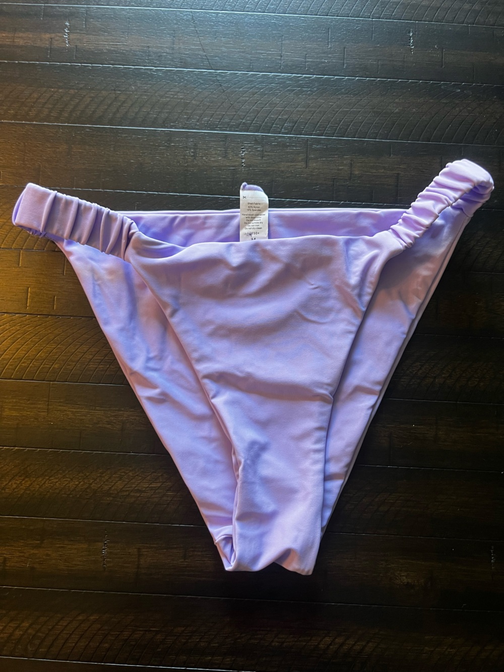 NWOT Lilac Ruched Side Bikini Bottom